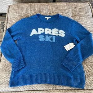 J. Crew Blue Après Ski Knit Sweater